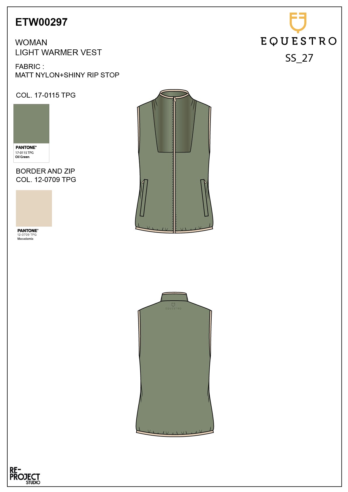Women's vest Foldable line