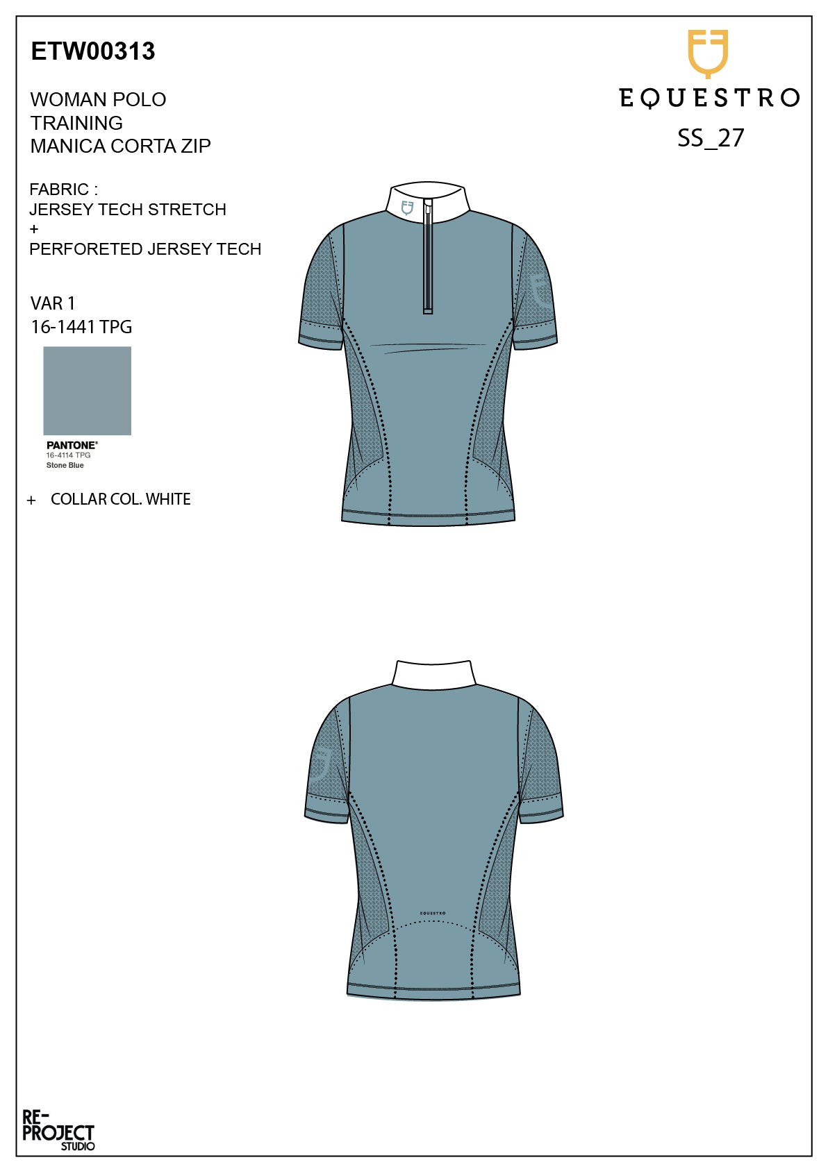 Women's training T-shirt in technical fabric with micro-holes