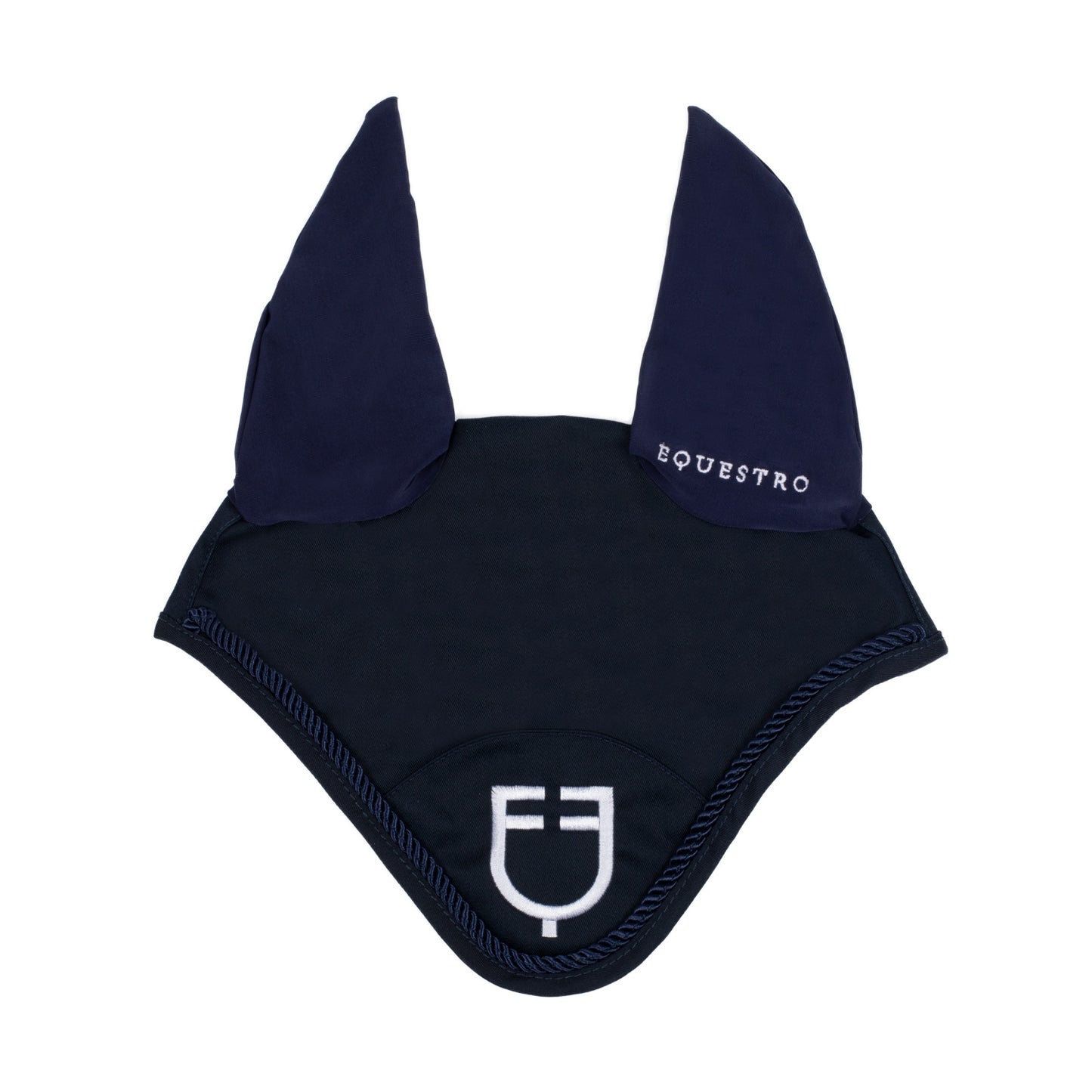 Fly veil in cotton with central logo