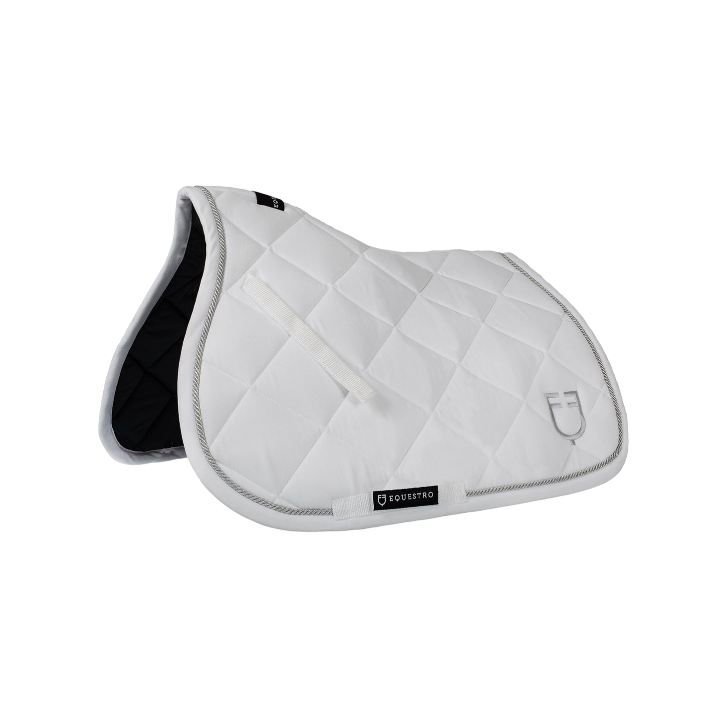 Jumping saddle pad in cotton with trimmings with logo