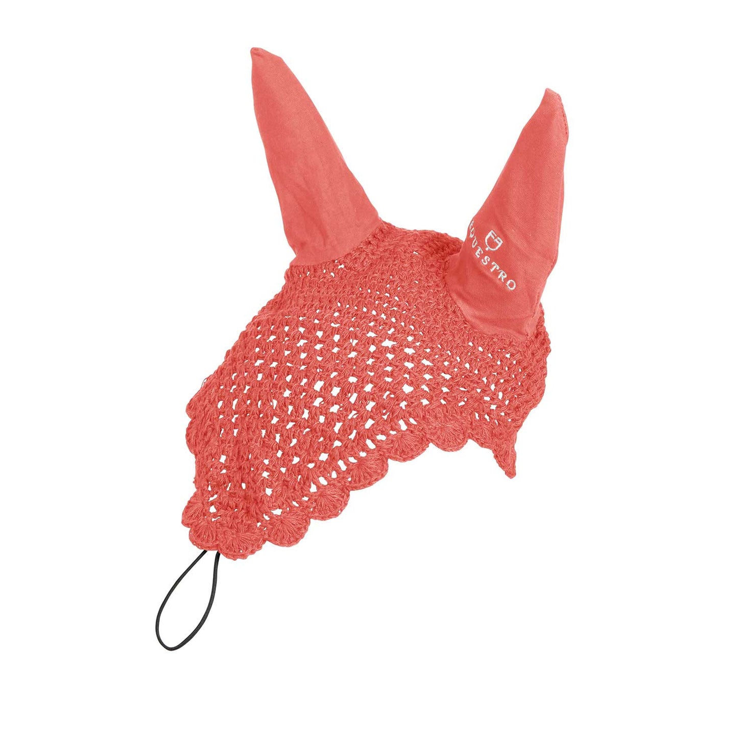 Knitted fly veil with elastic front strap